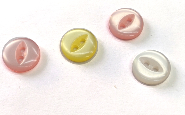 POLYETER BUTTONS               2 HOLES MILLED-THICKNESS 2MM