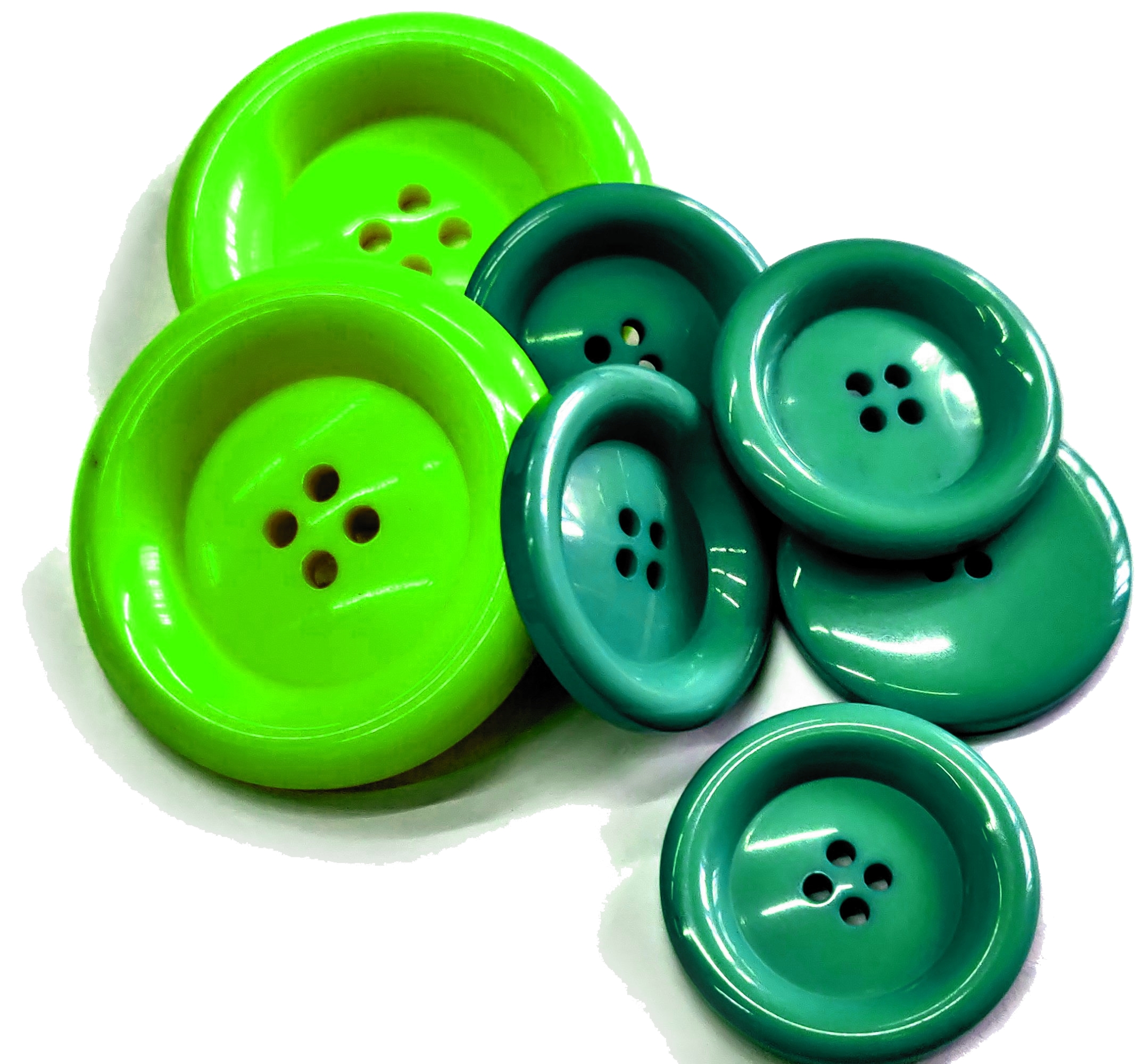 MAN BUTTONS 4 HOLES            POLYESTER W/BORDER