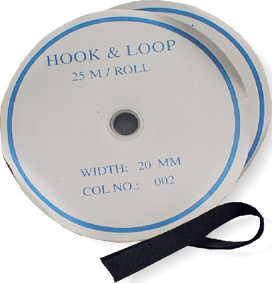 HOOK & LOOP TAPE FASTENER      COLOURED TO SEWING COUPLED