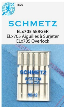 "SCHMETZ" MACHINE NEEDLES      130/705ELX OVERLOCK SERGER MAC