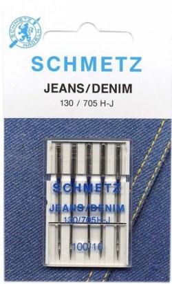 "SCHMETZ" MACHINE NEEDLES      "130/705 H-J JEANS/DENIM