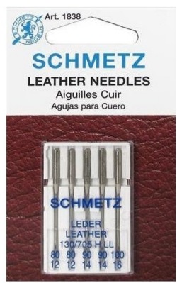 "SCHMETZ" MACHINE NEEDLES      "130/705 H LL" LEATHER
