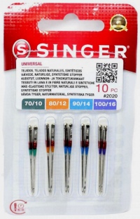 "SINGER" MACHINE NEEDLES      "130/705H"ASSORTED FOR TEXTILE