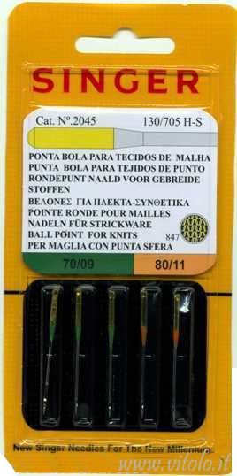 "SINGER" MACHINE NEEDLES       "130/705H-S" FOR JERSEY