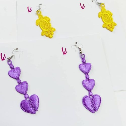 MACRAME' APPLICATIONS          FOR EMBROIDER EARRINGS