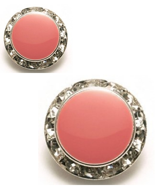 JEWEL BUTTONS                  W/PINK CORAL